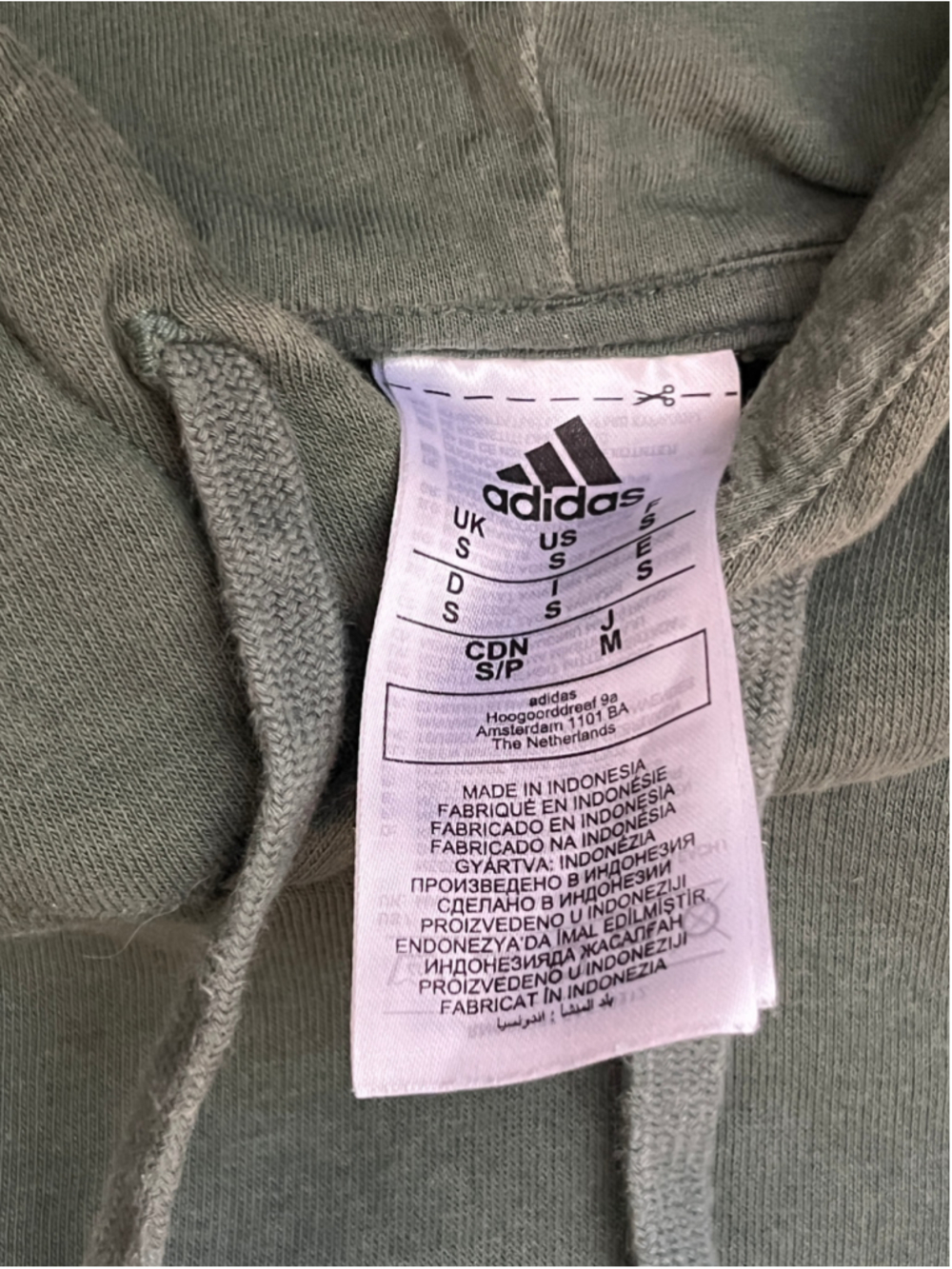 Women's Adidas Green Hoodie Sweatshirt Size S - Picture 3 of 6